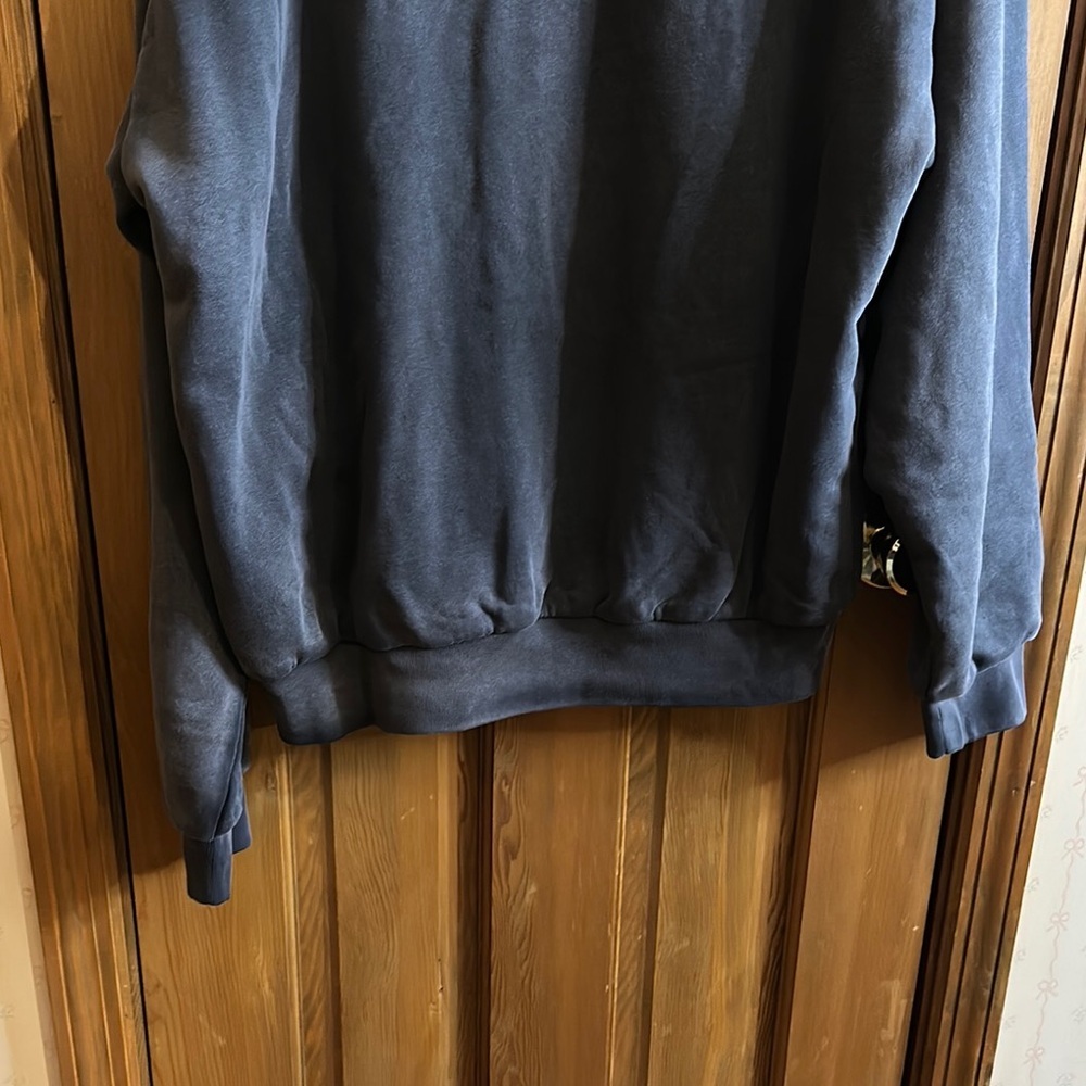 Yzy Gap Men’s Blue/Gray Distressed Full Zip Sweatshirt Size Large - Picture 8 of 8